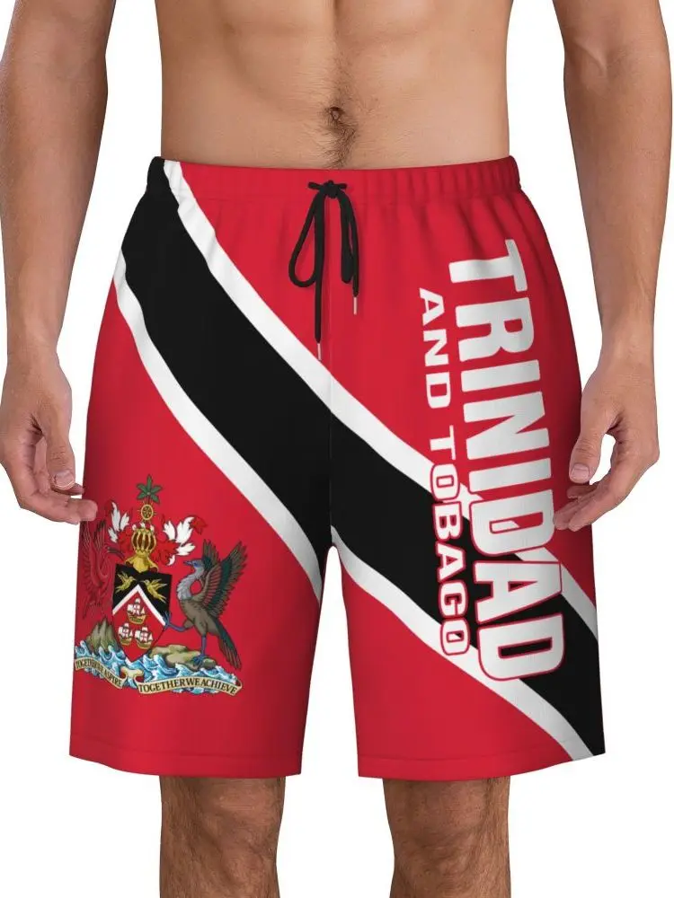 AliExpress Sugiuchi Men's Trinidad And Tobago Flag Beach Pants Board Shorts Surfing Boys Soccer Cycling Swimwear Running Polyester