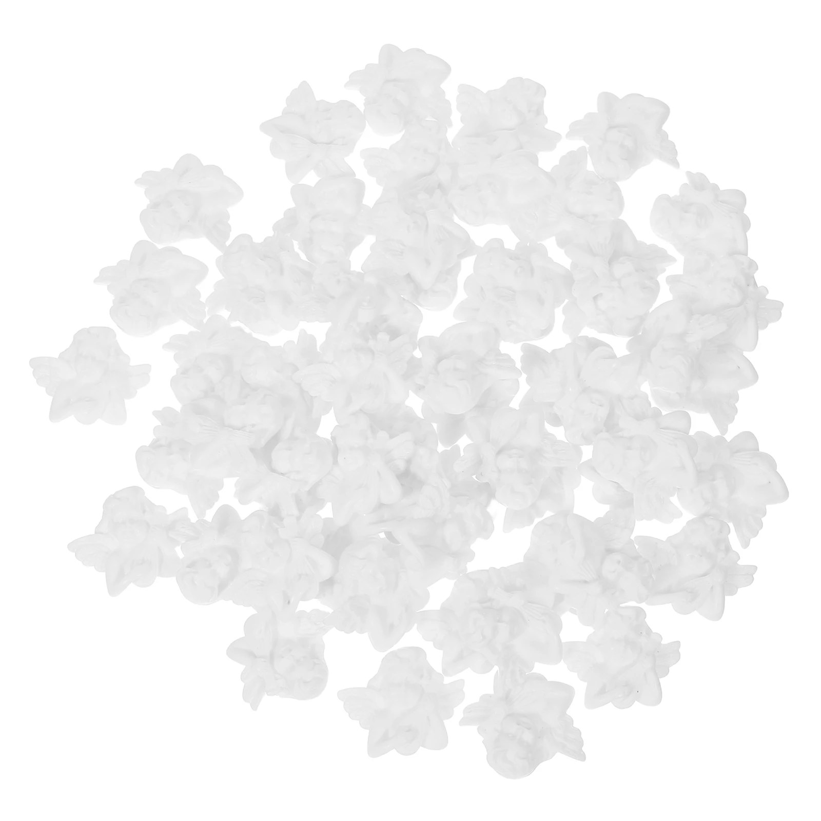 

100 PCS White Angel Resin Phone Case Embellishments Scrapbooking Charms Hairpin Mini Decor Wedding Crafts
