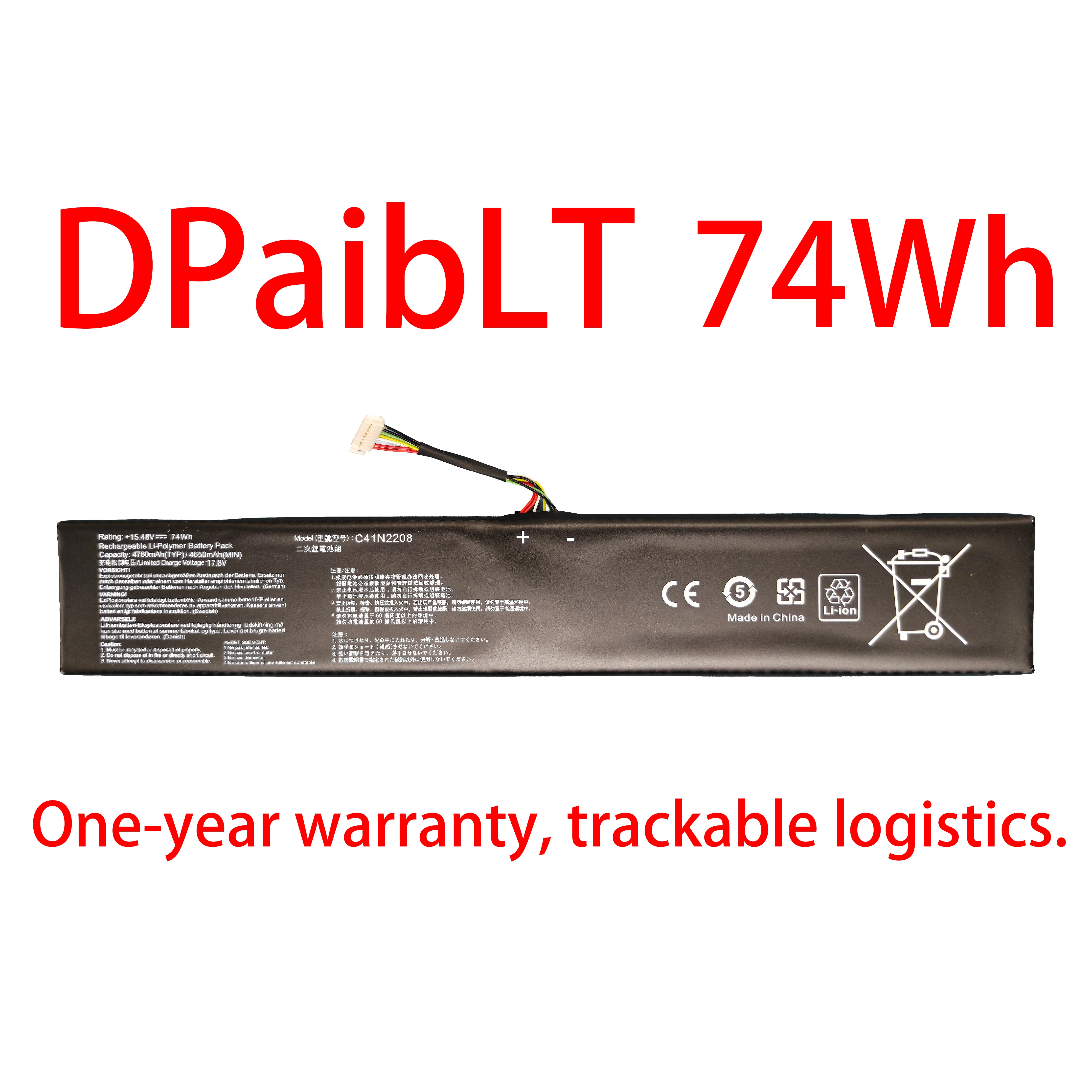 

DPaibLT NEW 74Wh C41N2208 BATTERY For ASUS ROG ALLY Gaming Handheld series of RC71L/PC71L Expand high capacity of 74Wh
