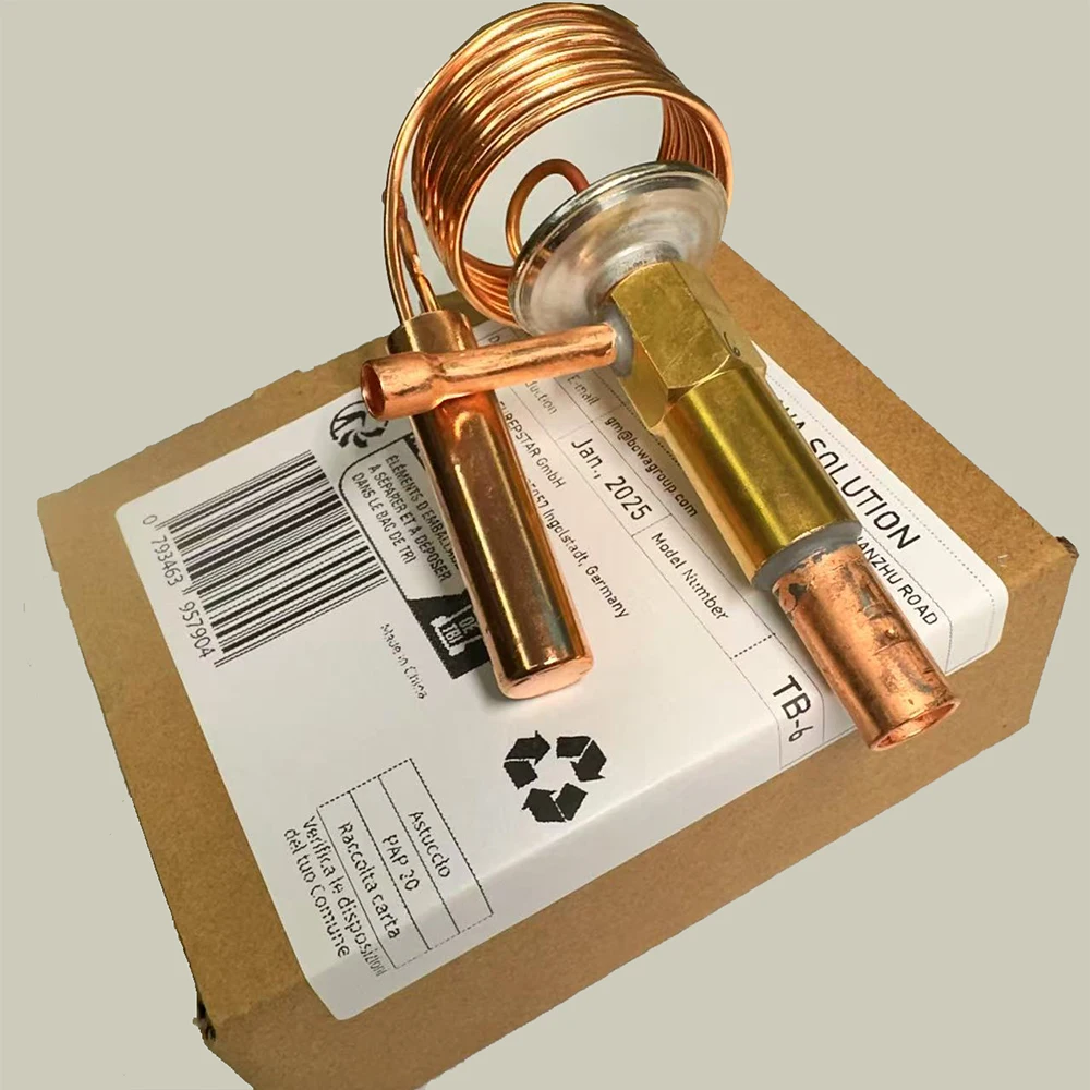 TB-6LC 3kw R290 expansion valve with 3.5K fixed superheat is used in 1HP heat pump water heater or 1.5HP refrigerated cabinets