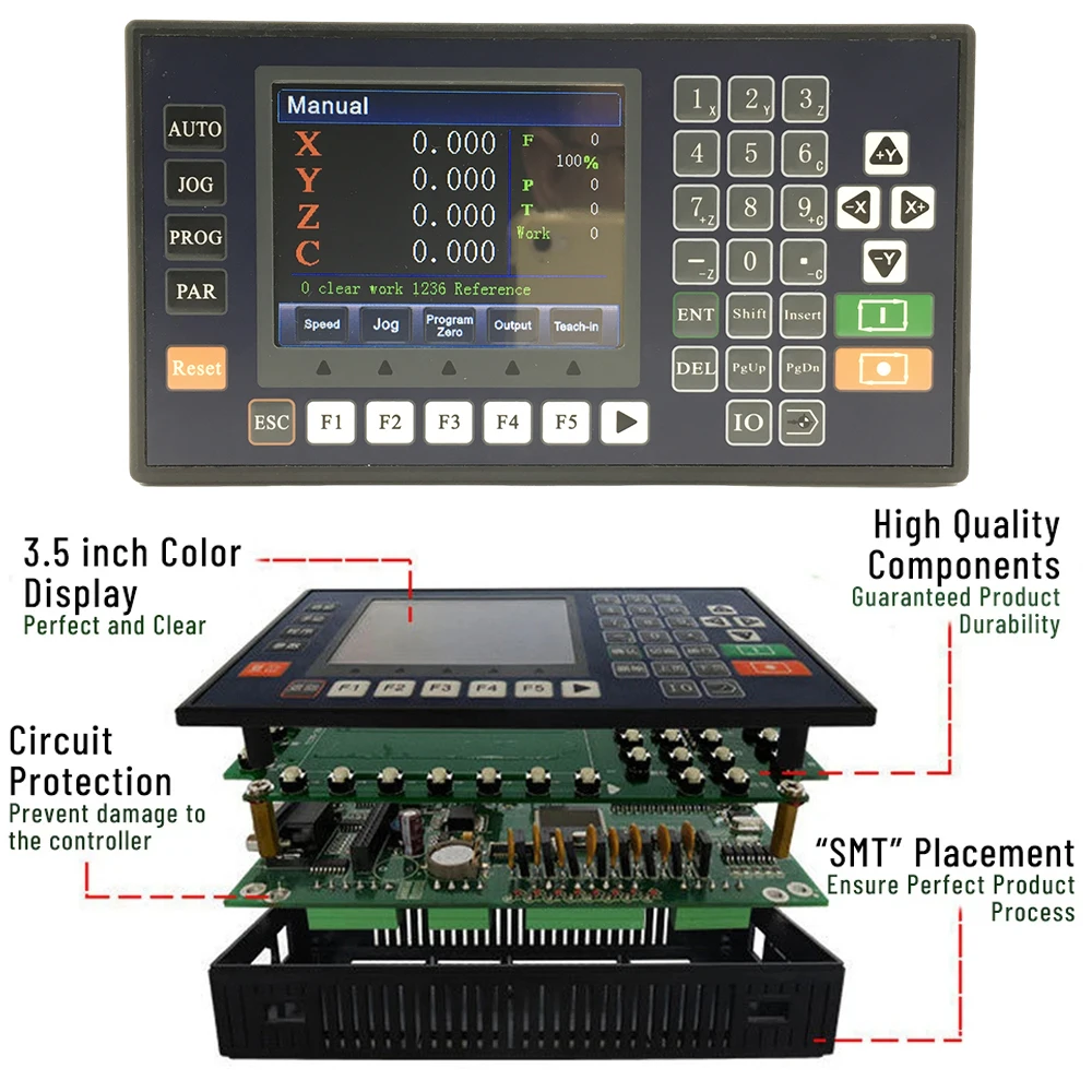 Imagem -02 - Controlador de Movimento Offline para Servo Motor Stepper Programável Cnc Tc55 Eixo Eixos Eixos Eixos 35