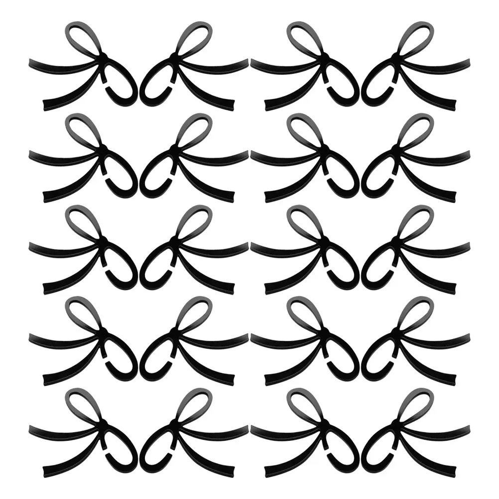 

25Pcs Acrylic Bow Drink Charms Black Wine Glass Markers Elegant Reusable Drink Tags for Bridal Shower Birthday Party Decor