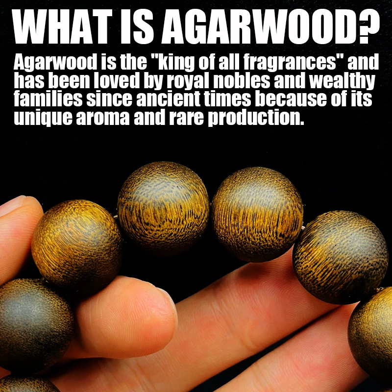 0.709Inch*13 Pieces, about 40 Grams, Qinan, Natural Agarwood, High-Quality Wooden Toys, Bracelets, Beads, Necklaces, Bracelets, Jewelry, Fashionable, Retro, Collectibles, Gift Boxes, Essentials for Gifts [Sinking, Water, Grade]