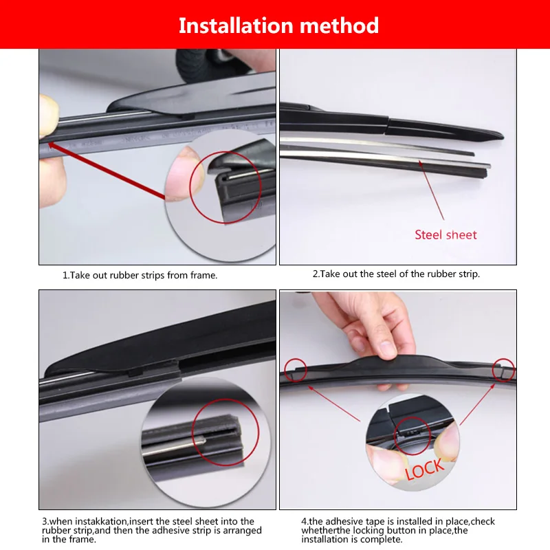 KAWOO Auto Vehicle Car Wiper Blade Strips Insert Natural Rubber 14\