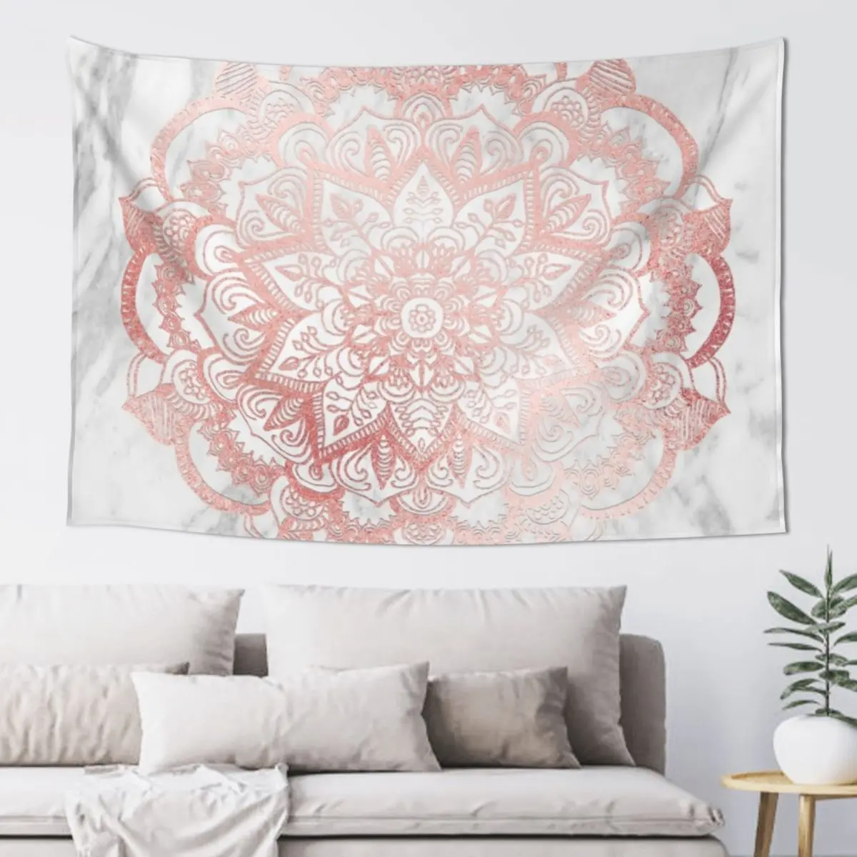 Rose Gold Mandala Star Tapestry Wall Decoration Room Decoration Aesthetic Decoration Aesthetic Tapestry