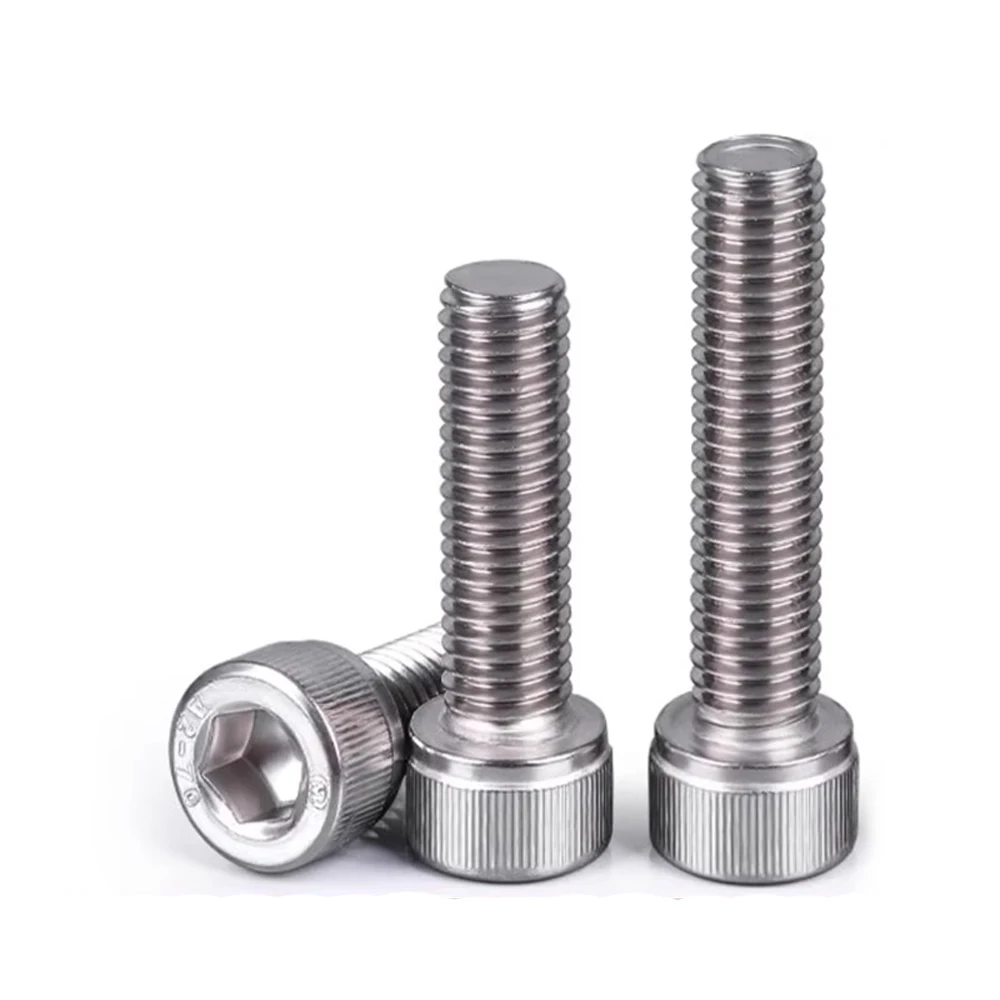 Weiyi DIN912 6 # -12 # 1/4'' UNC UNF SUS304 A2 Edelstahl Sechskant-Innensechskantschrauben mit gerändeltem Kopf, Vollgewinde – Detail 6