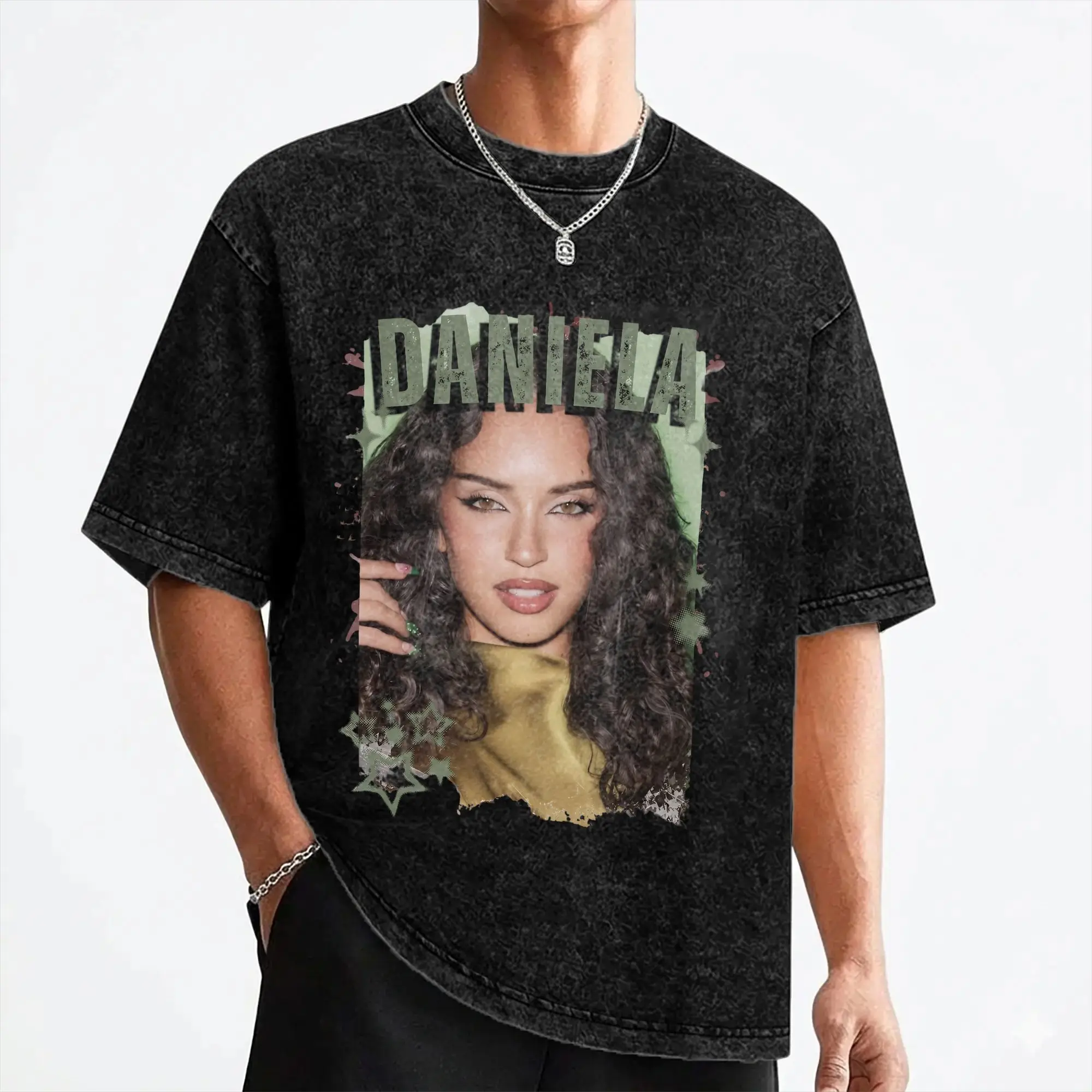 Daniela Katseyes Kpop Girl Group T Shirt Washed Cotton Harajuku T-Shirt  Novelty Men Women Streetwear Summer Tees