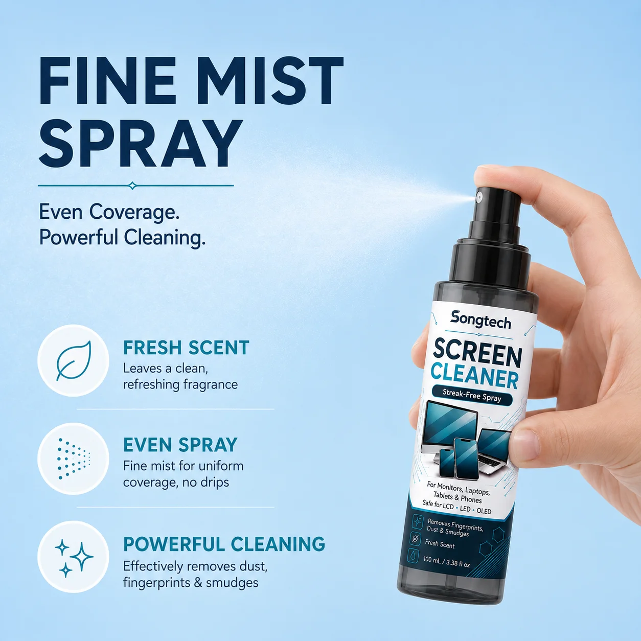 100ML Microfiber Screen Cleane - đánh giá và giá Monitor Cleaning Kit