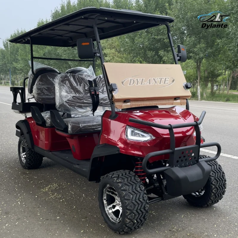 6 Seater 4 Wheel Portable Golf Folding Electric Scooter Adult 48V Electric Golf Cart for Sightseeing and Travel Party Minibus