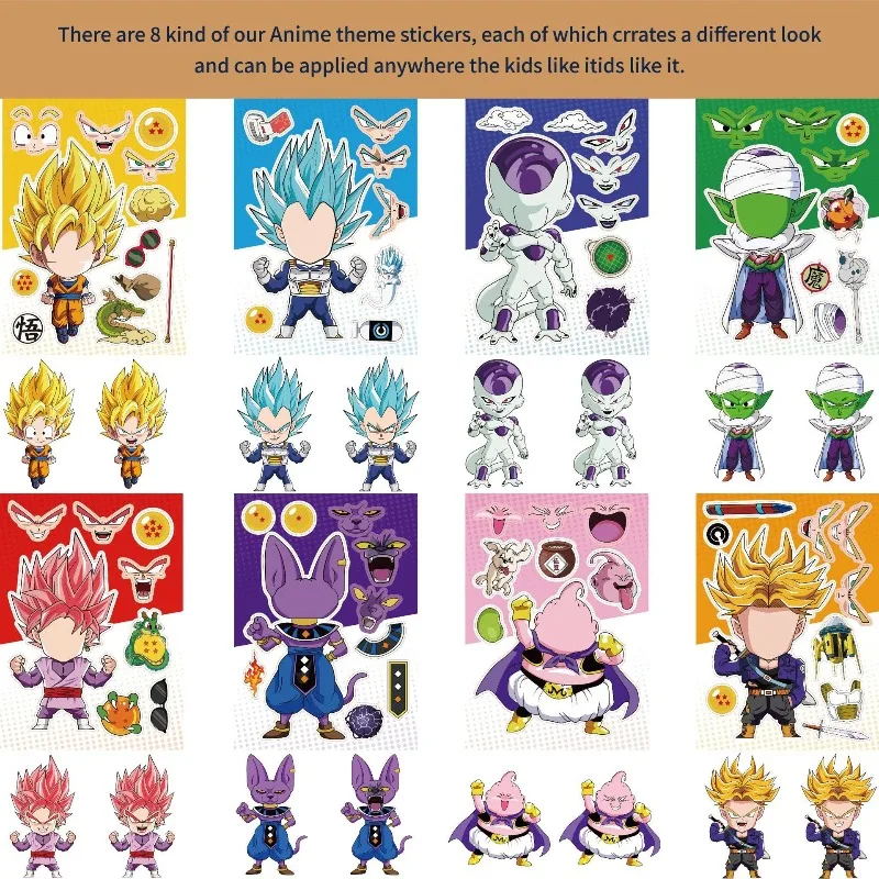 

Набор из 16 наклеек-пазлов «Драгонболл»: Сон Гоку, Буу. Наклейки-головоломки для самостоятельной сборки, аниме, мультфильм, творчество, детская развивающая игрушка, подарки.