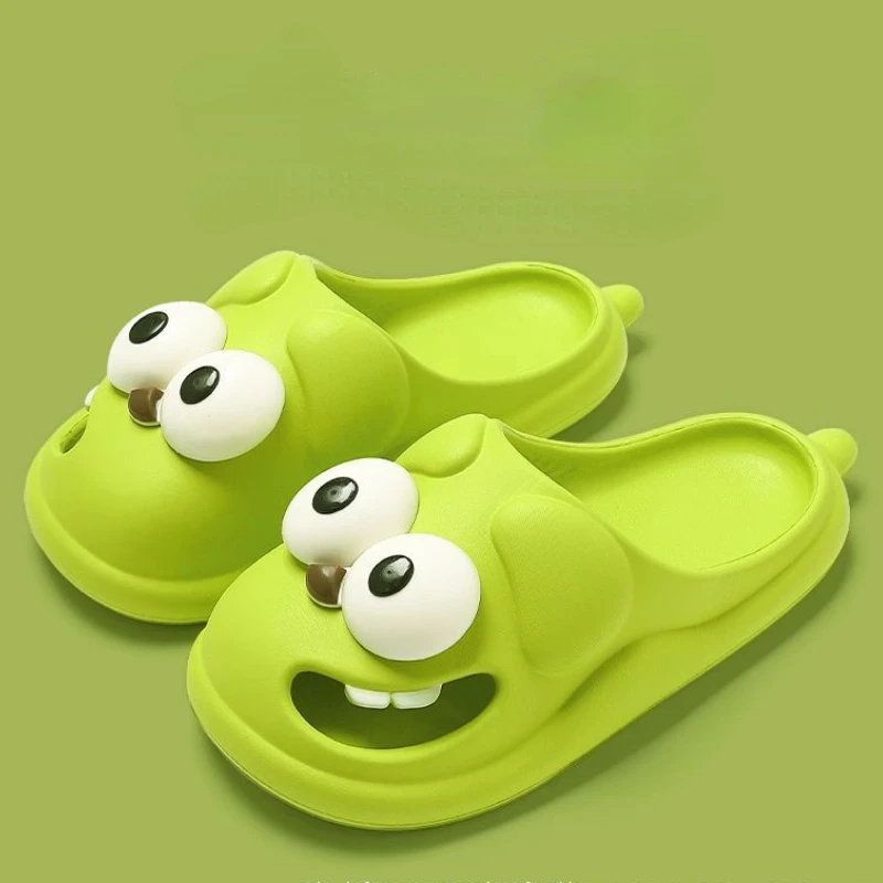 Tongkus Slippers Big Eye Dog Slippers, Leuke Grappige Big Eye Dog Fun Cartoon Pakket Head Eva Slippers voor dames