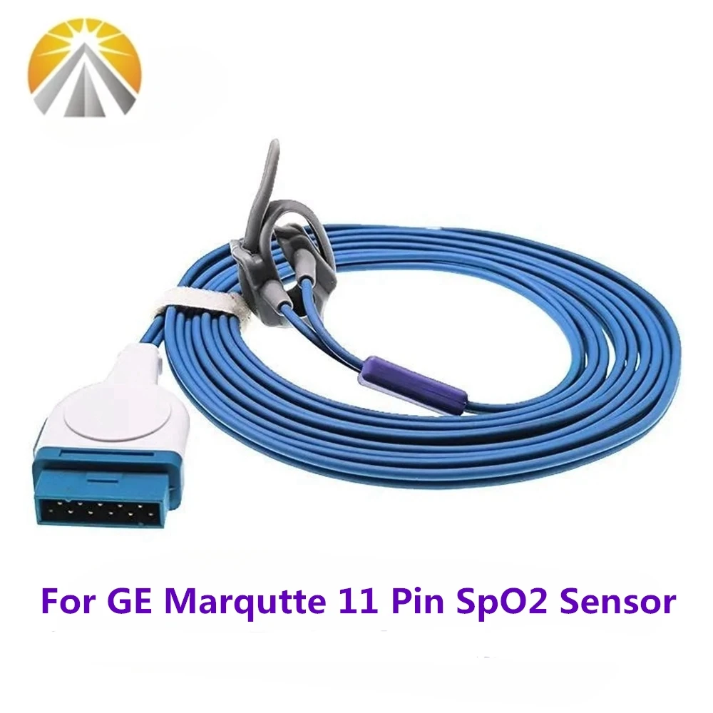 For GE Marqutte SpO2 Sensor with OXI Tech Patient Monitor Model Dash 2500/3000/4000/5000/5800 Solar 8000/8000M i9500