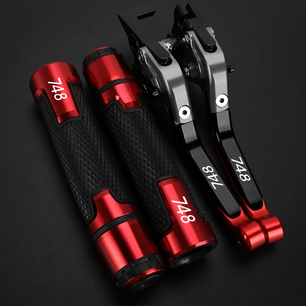 

Handle Bar End Grips Caps for Dukati 748 1994-1998 748/748S/748R 1997 1996 1995 Motorcycle Accessories Brake Clutch Levers