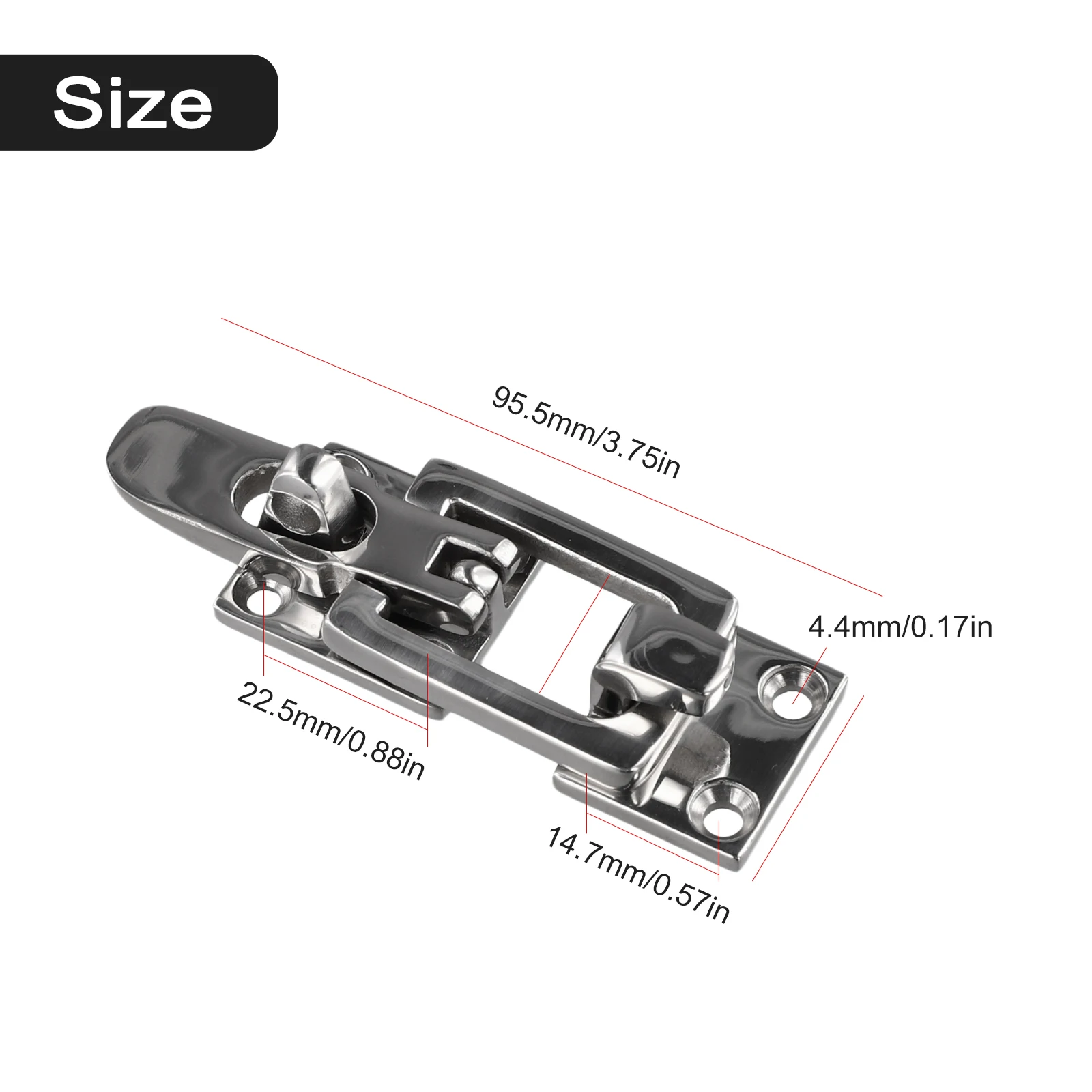 Marine Door Lock Boat Door Lock Latch Marine Use Boat Accessories Anti-Rattle Easy Installation High Reliability