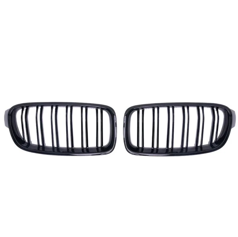 Gloss Black Double Slat Split Kidney Grille For BMW 3 Series F30 F31 F35 LCI 2015-2019 Non-Illuminated Sport Grill Part