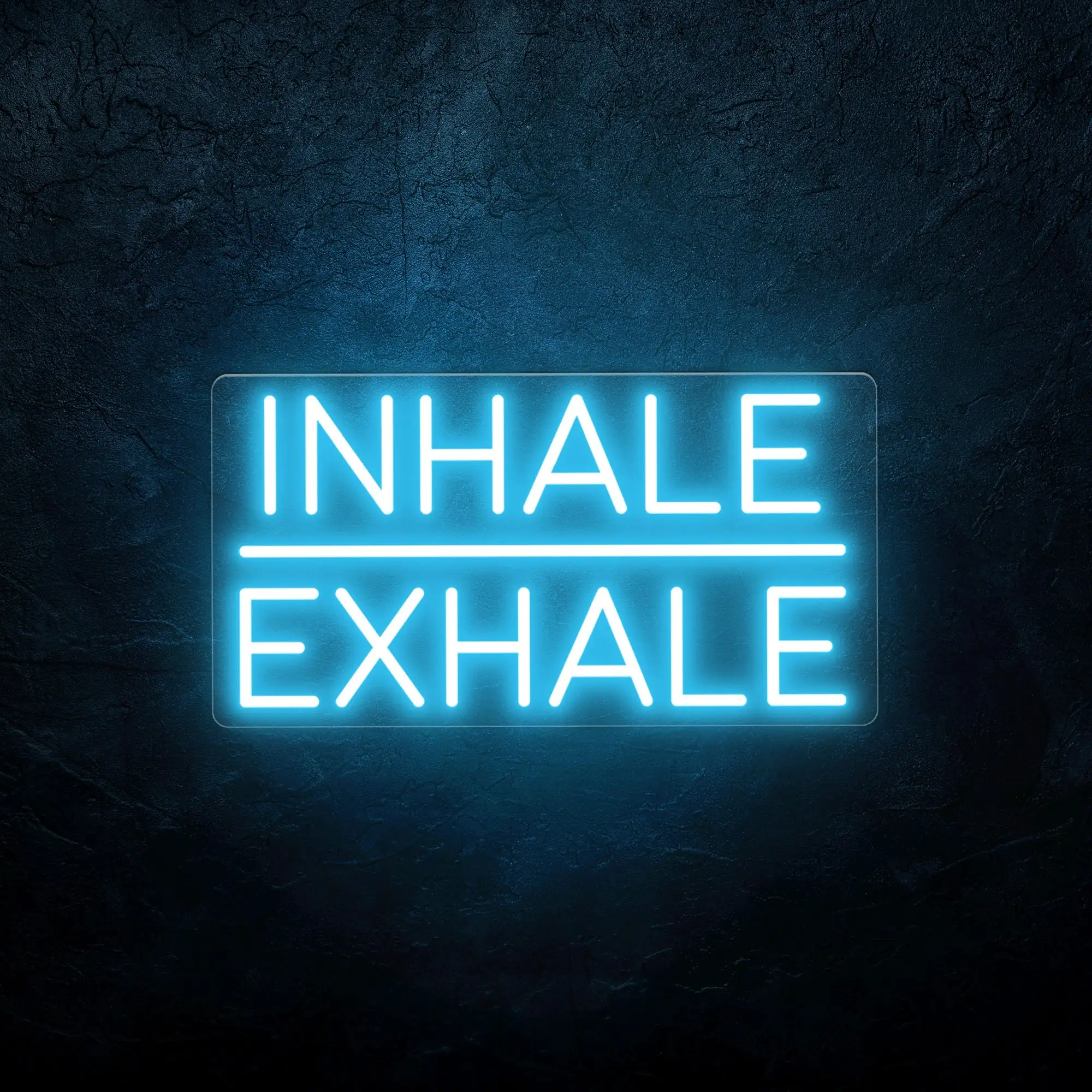 Inhale Exhale Neon Sign Fitness Yoga Wall Decor Business Store Office Pilates Art Open Sign Motivational Neon Sign Gym Wall Neon