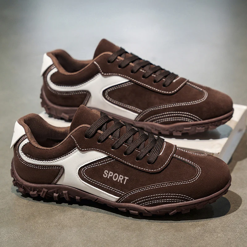 أحذية رياضية جديدة للجري قابلة للتنفس مع نعل سميك لربيع الخريف أحذية رياضية للمشي والتنس أحذية كاجوال خفيفة الوزن للرجال