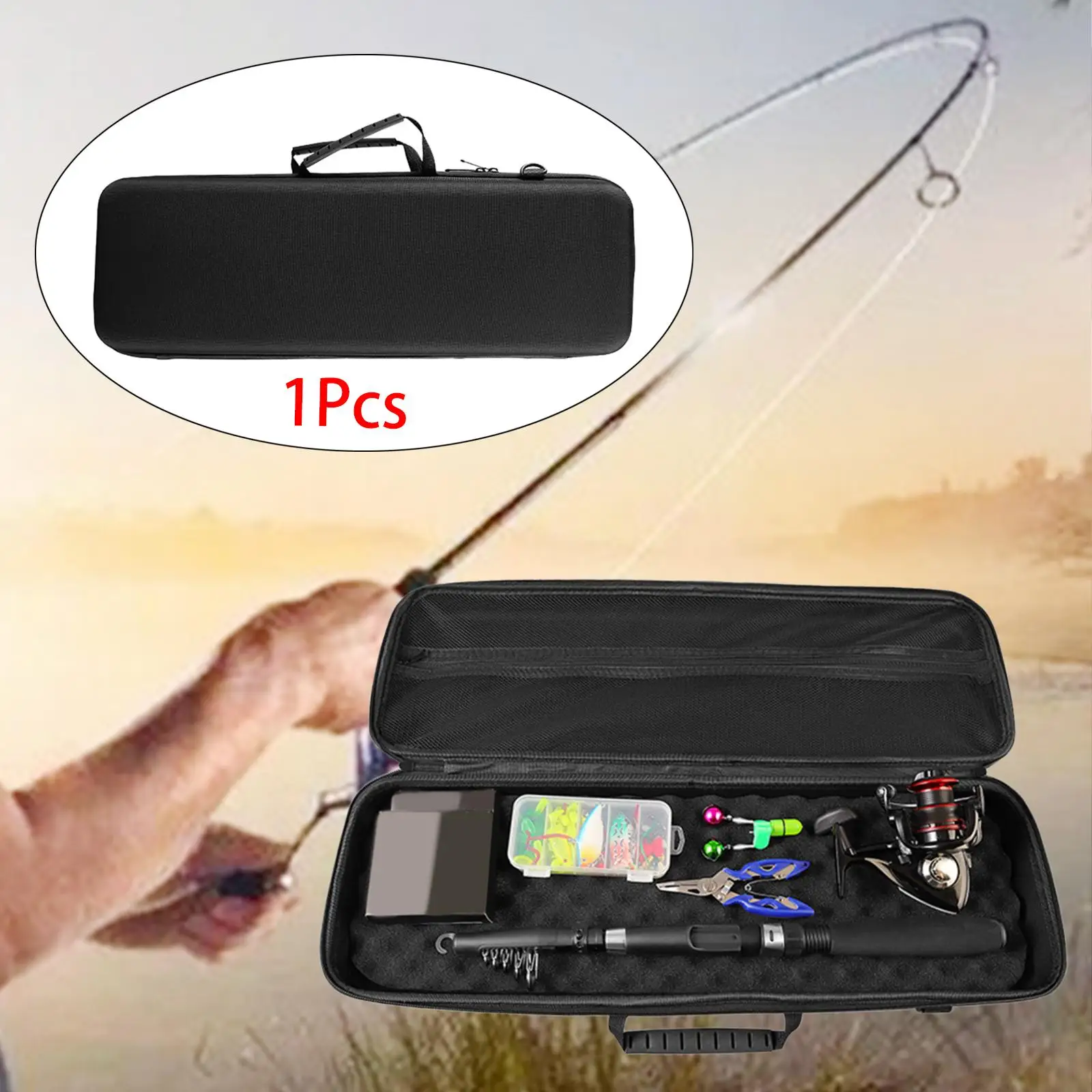 Fishing Rod Reel Bag Equipment with Strap Wear Resistance Carrier Bag Gift Durable Travel Carry Case Fishing Tackle Storage Case image 2