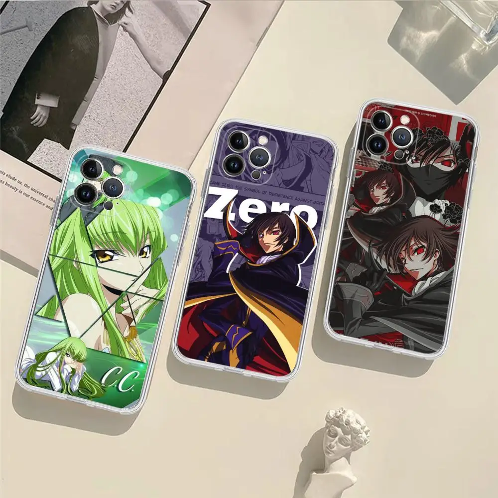 Code Geass  Phone Case Silicone Soft for iphone 15 14 13 12 11 Pro Mini XS MAX 8 7 6 Plus X XS XR Cover