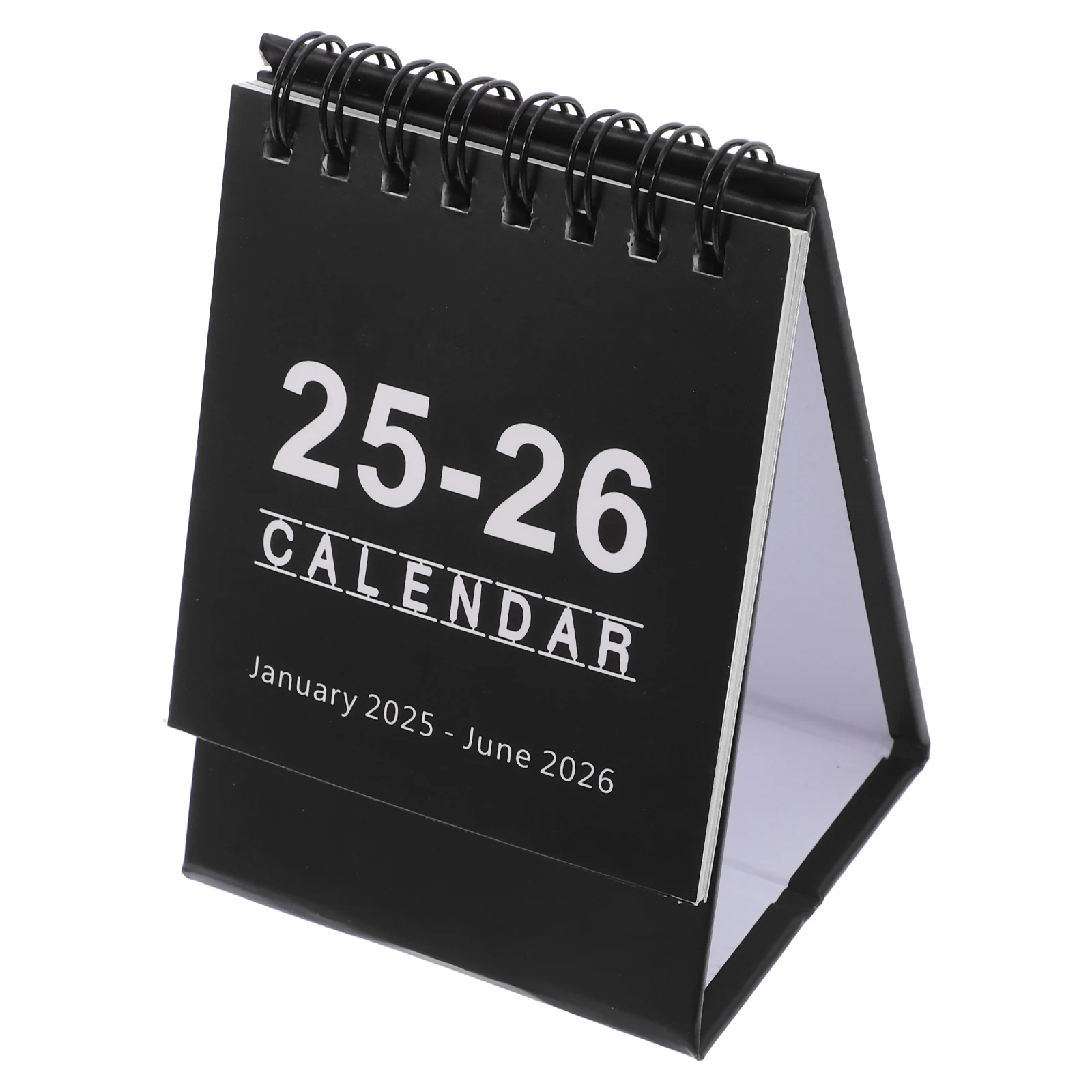

Mini 2025-2026 Desk Calendar Small Standing Flip Spiral Monthly Planner Office Home Classroom Desktop Calendar Paper