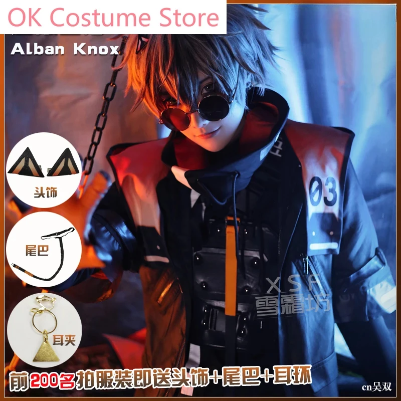 Anime! Vtuber NIJISANJI Nocytx Alban Knox Game Suit Gorgeous Handsome Uniform Cosplay Costume Halloween Party Outfit