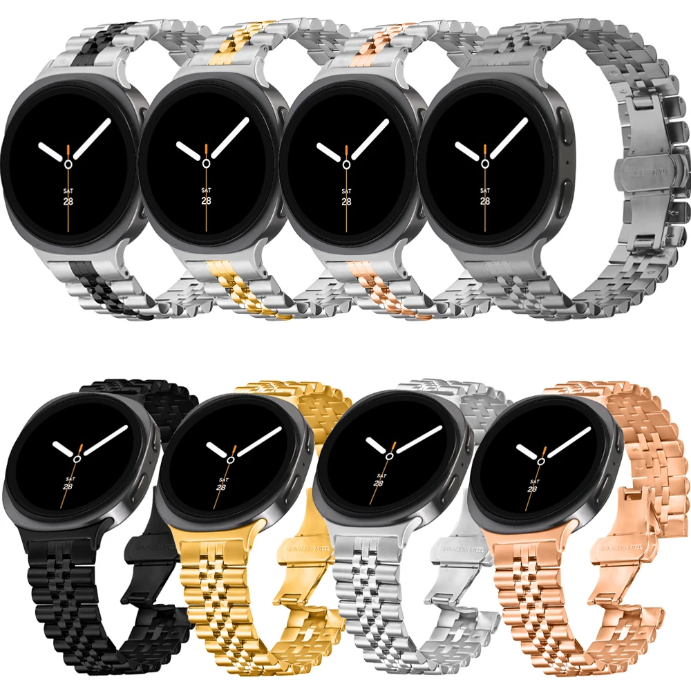 Metal Strap For Samsung Galaxy Watch Ultra 2025 47mm Stainless Steel Wristband For Galaxy Watch 8 40mm/44mm 8Classic 46mm band