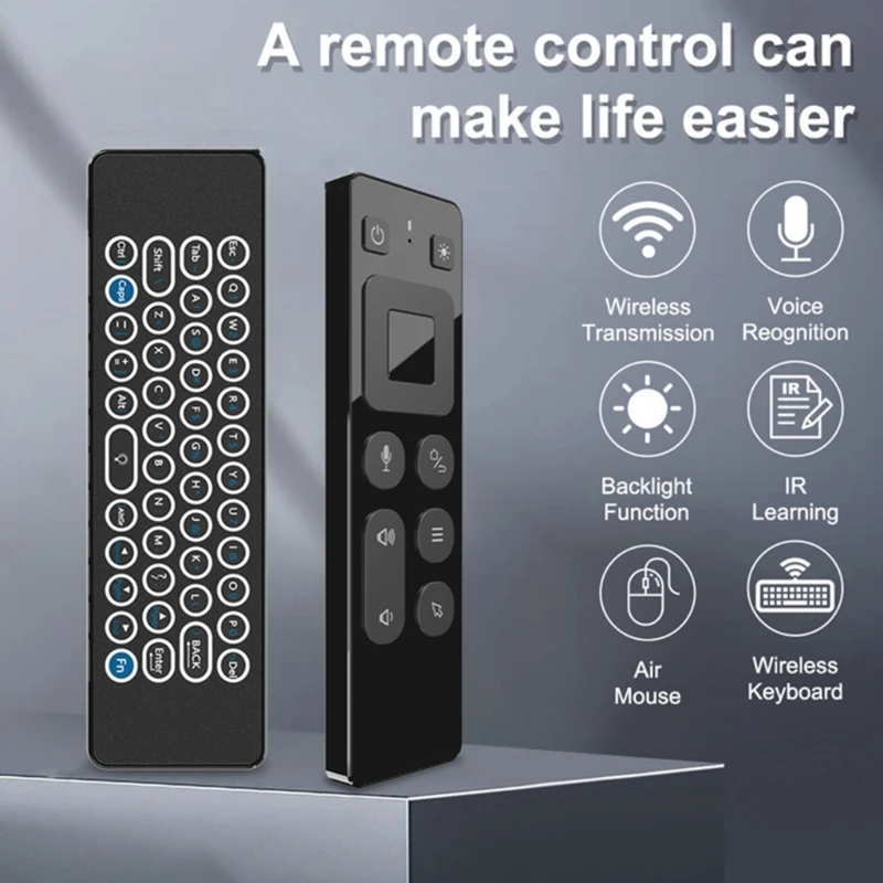

T9 2,4G беспроводной голосовой Bluetooth-совместимый пульт дистанционного управления Air Mouse Клавиатура M76A