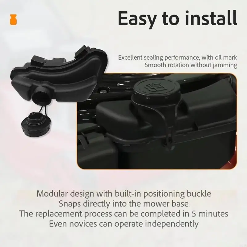 62KD Walk-Behind Mower Gas Replacement with Cap, 20X18X13CM Assembly for 590568 08P502 Replacing a Worn or Leaking During