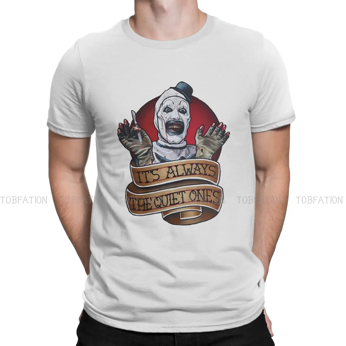 Terrifier Horror Films Man TShirt Hip Hop Fashion T Shirt 100% Cotton Graphic Sweatshirts New Trend