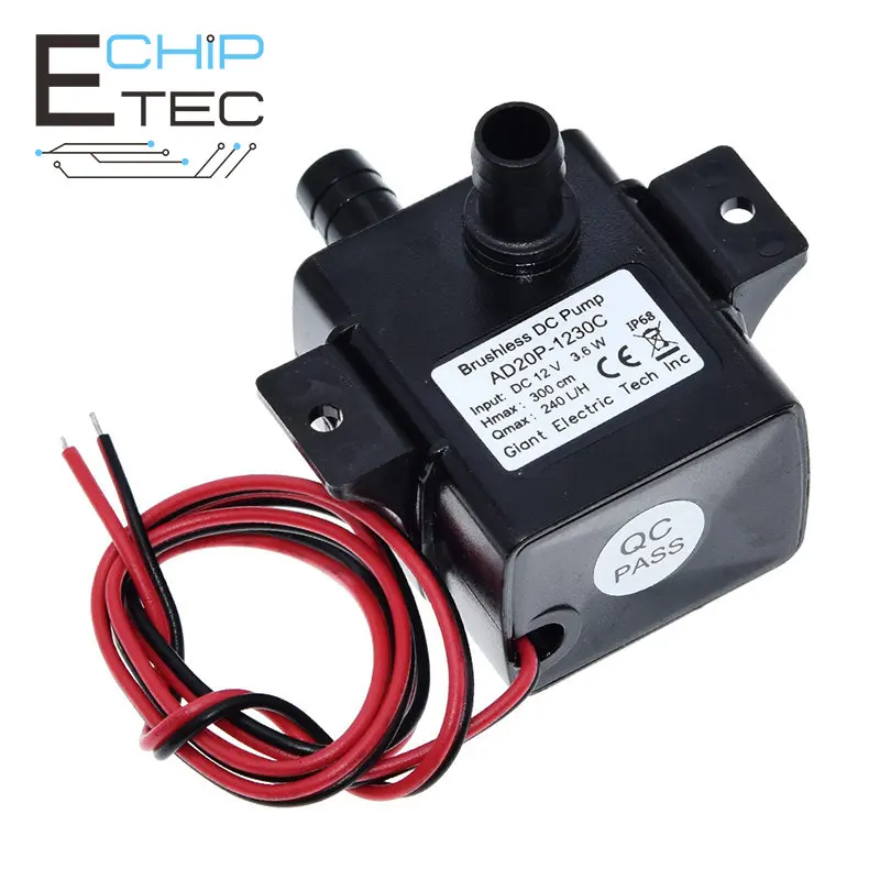 

1PCS Ultra-quiet DC 12V 4.8W 3M 240L/H Waterproof Brushless Pump Mini Submersible Water Pump