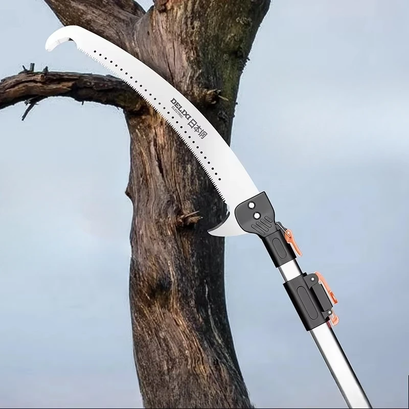 Delixi scie à branches hautes multifonctionnelle longue pôle télescopique taille scies à haute altitude outils de réparation professionnels de jardin
