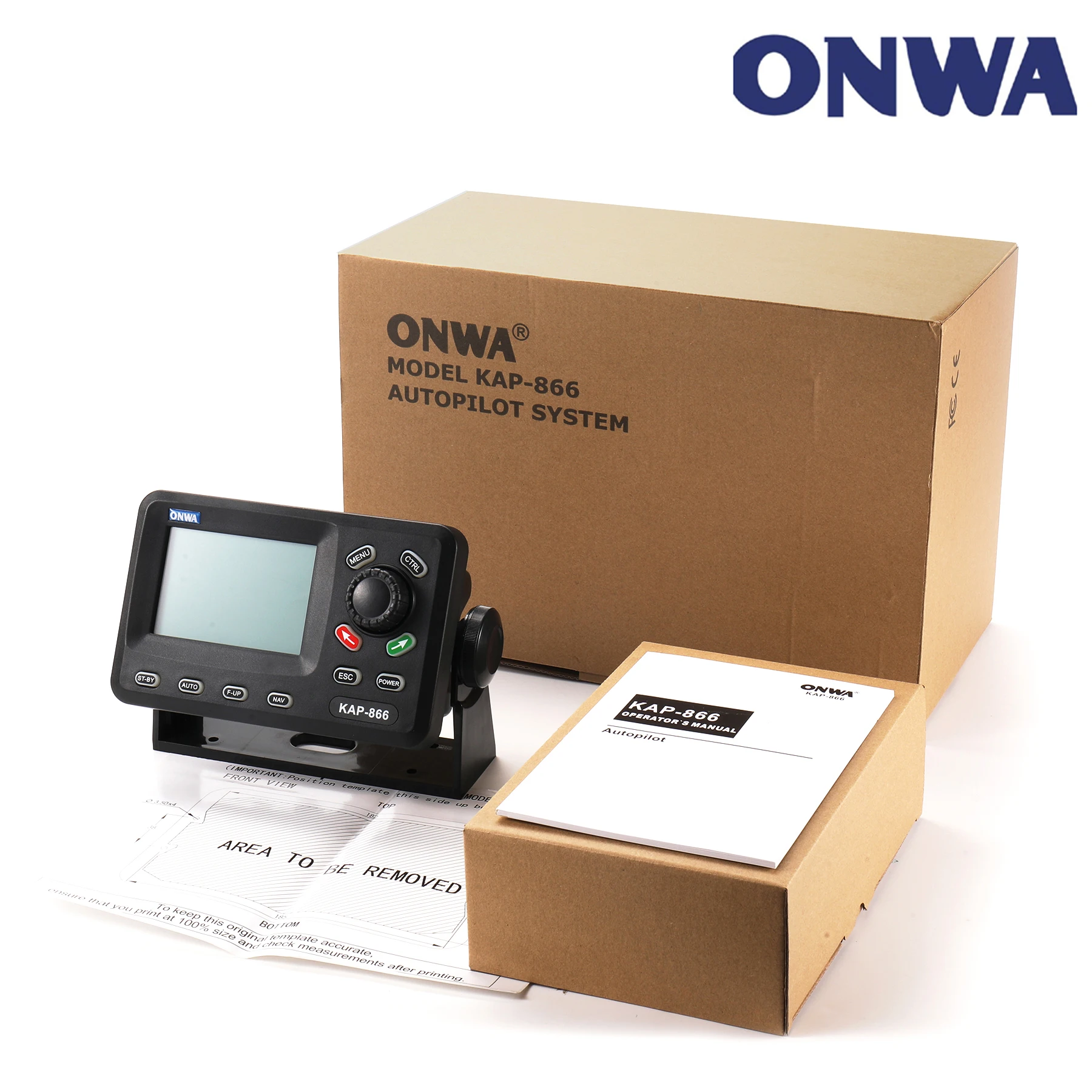 ONWA KAP-866 autopilot system Remote Control 4.5-inch Marine Autopilot System (Auto Pilot)