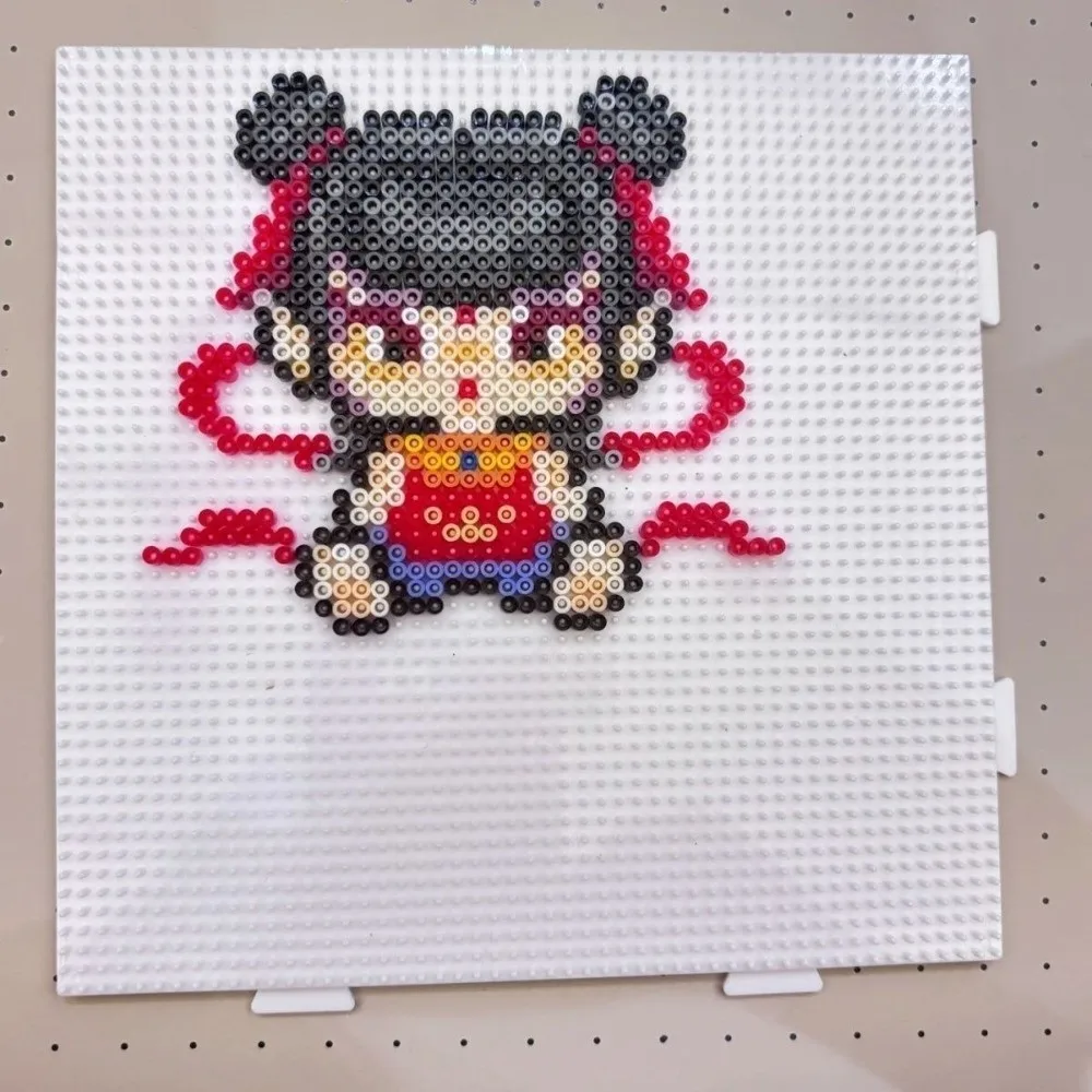 Alta qualidade perler hama contas artesanais decoração diy fazer quebra-cabeça resistente ao calor modelo redondo tridimensional 52*52 pontos