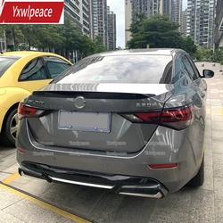 For Nissan Sylphy/Sentra Spoiler 2020 2021 2022 ABS Plastic Unpainted Color Car Rear Trunk Lip Spoiler Body Kit Accessories