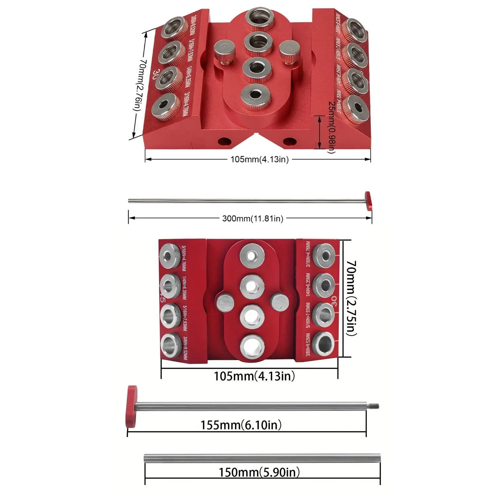 Maschera guida per trapano 30 45 Angolo di 90 gradi Localizzatori versatili Kit trapano Maschera per trapano per vite di decro per ponte di lavorazione del legno
