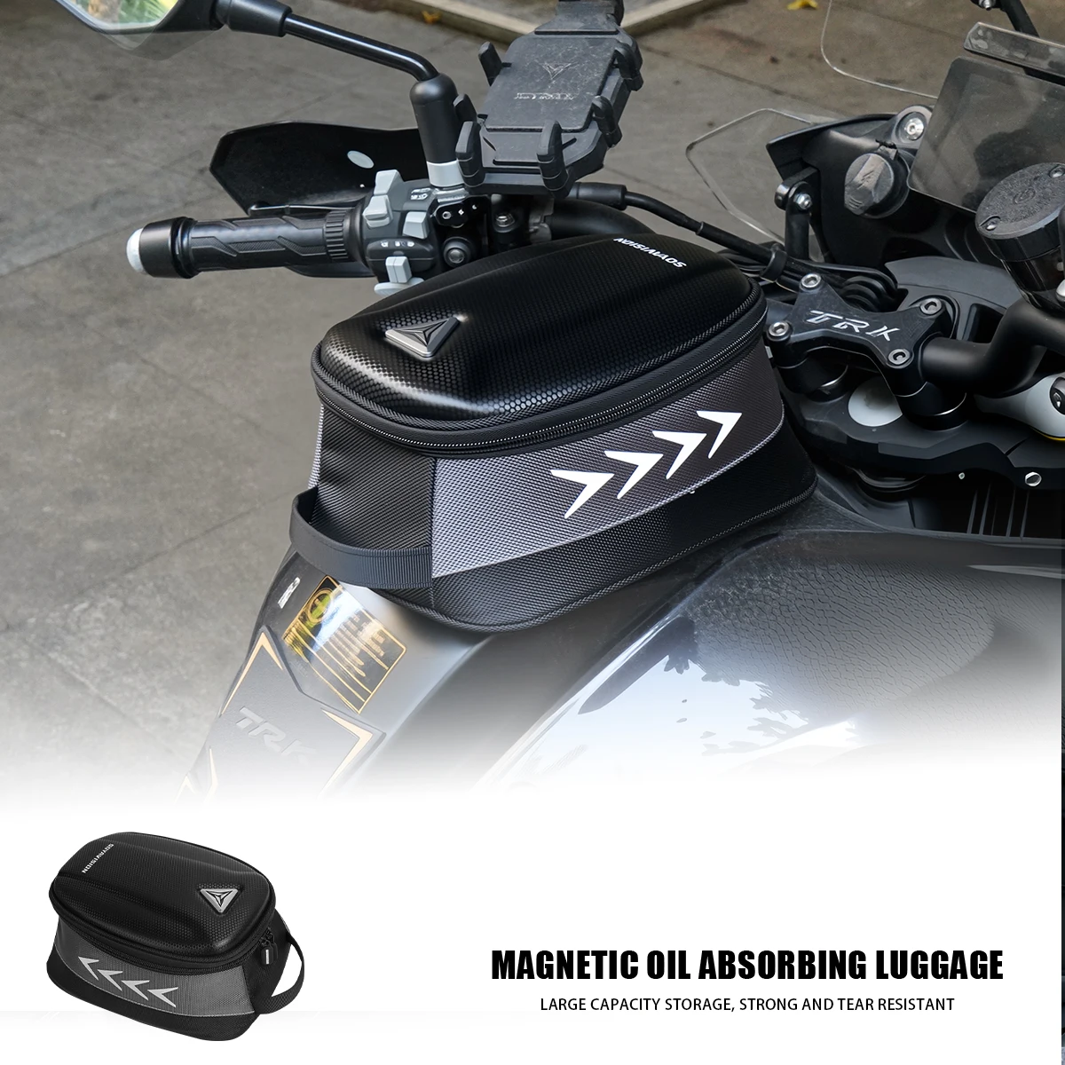 

Big sale! Universal Magnetic Motorcycle Tank Bag EVA Hard Shell Motorbike Fuel Oil Tank Bag 4.5L Portable Card Phone Tool Bag