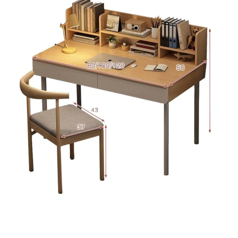 Computer desk, desktop, home use, student learning, writing desk, modern and simple rental house, female bedroom, bedside table