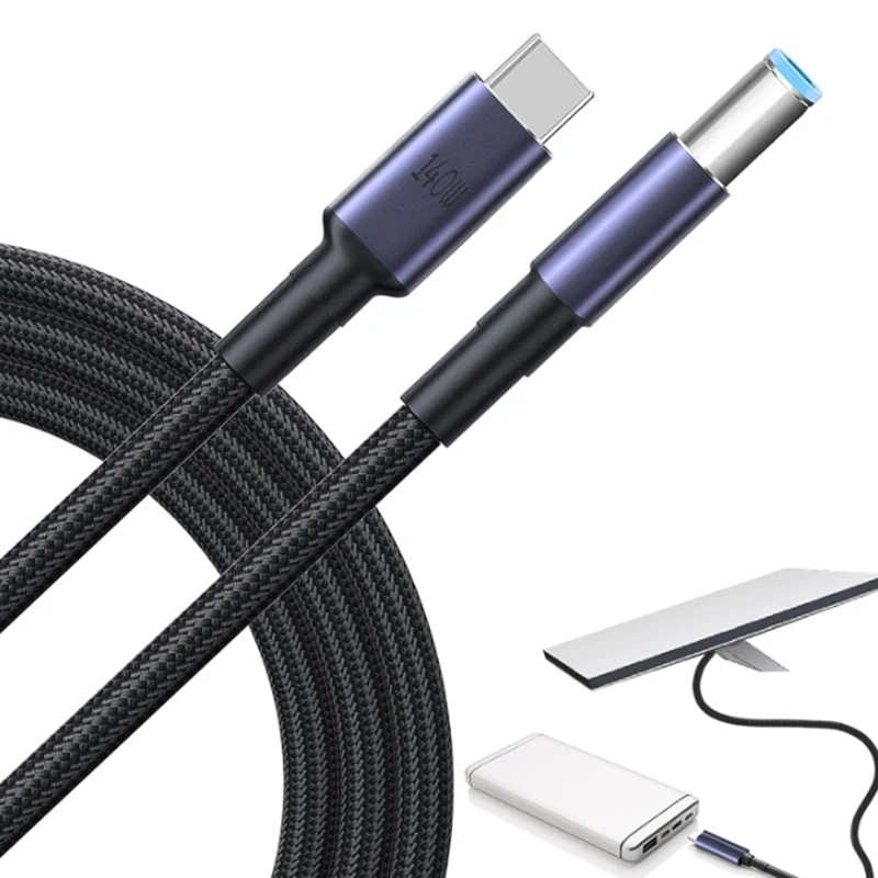 Para Starlink Mini tipo C a Cable de alimentación CC compatible con Cable de carga USB C de 140W para Starlink y banco de energía móvil 180Cm
