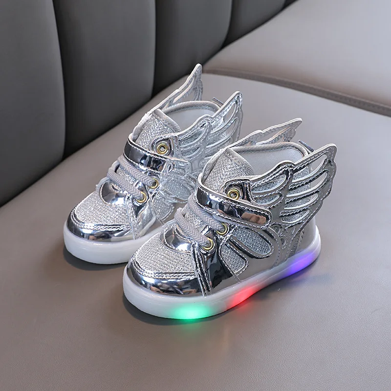 Kids Led Shoes Fashion Glowing Sneaker Children High Top Skate Shoes Boy Girl Non-slip Comfort Casual Shoe Tenis Infantil Menino