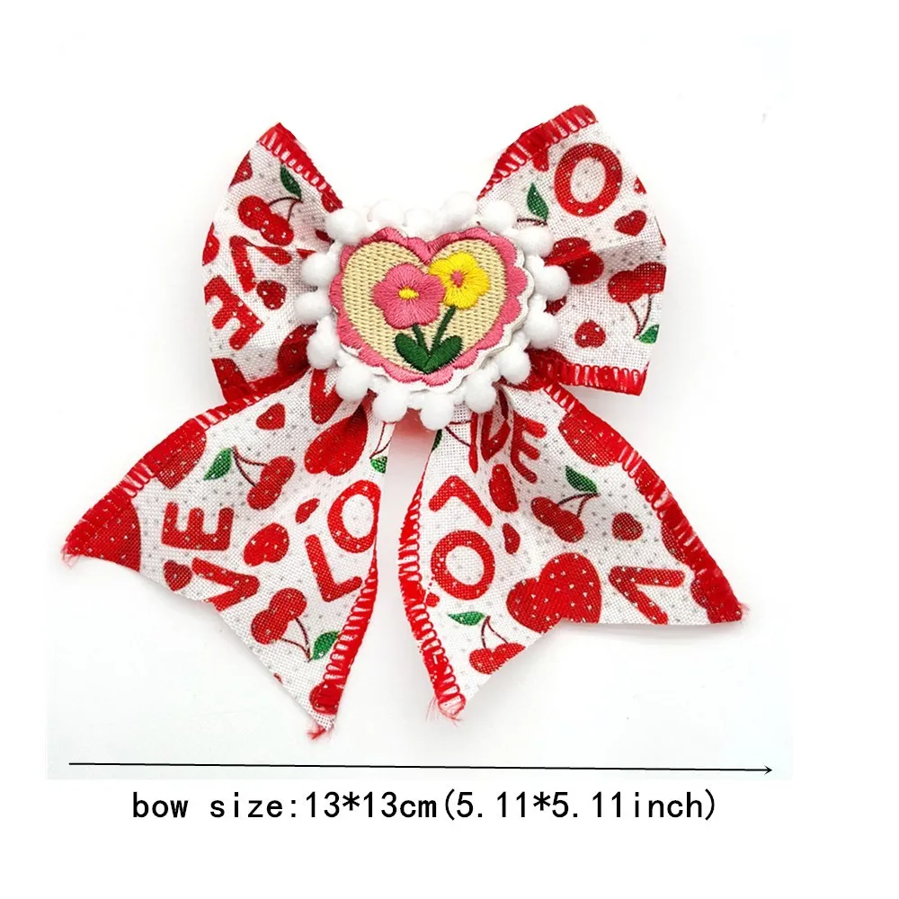 30/50pcs Valentine\'s Day Slidable Dog Bow Tie Exquisite Dog Collar Accessories Small Middle Dog Holiday Party Grooming Supplies