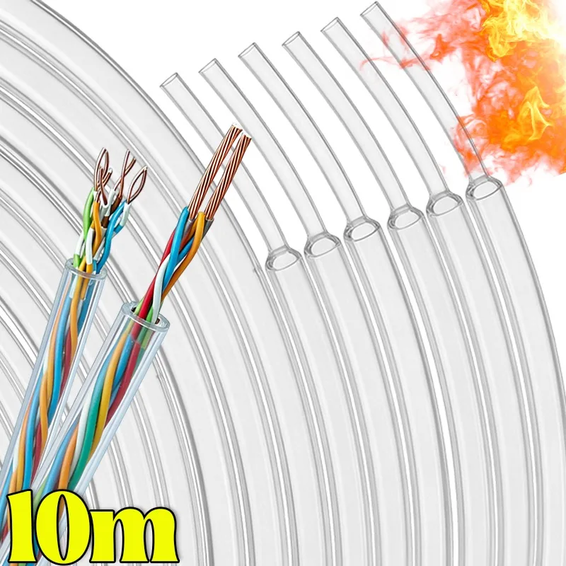 

Transparent Heat Shrink Tubing Kit 2:1 Wiring Shrink Tube for Jewelry Protection Cable Insulation Adaptation Data Cable Repair