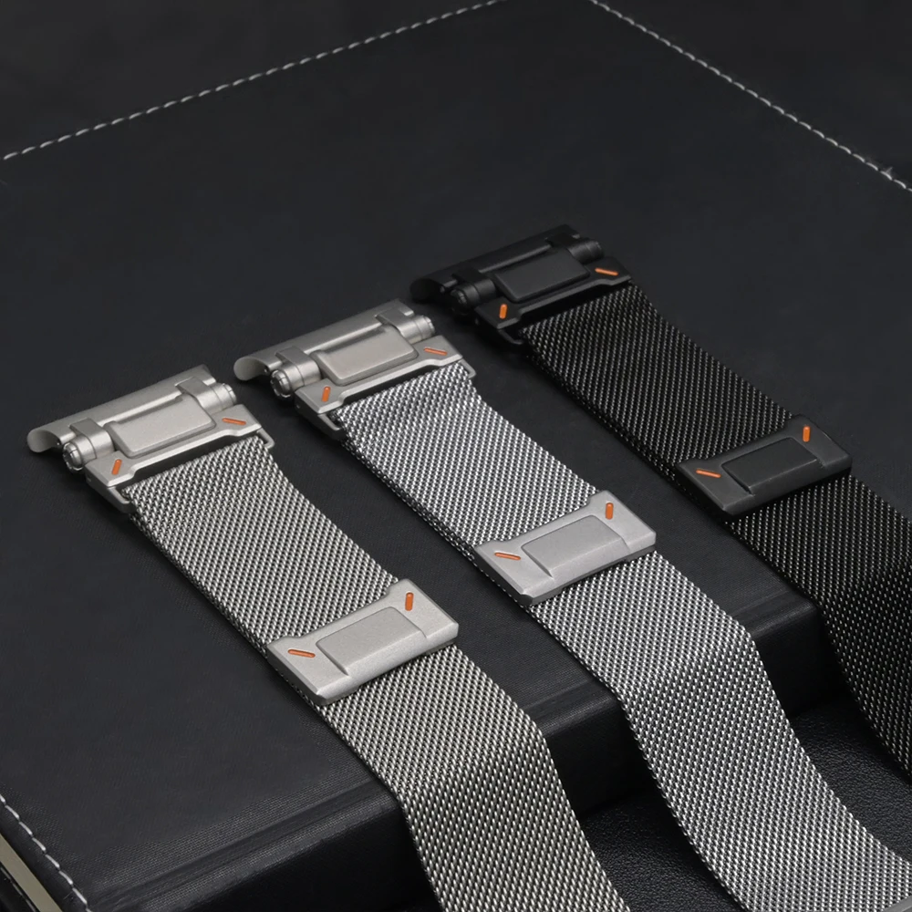 سوار ميلانو مغناطيسي فاخر لساعة سامسونج جالاكسي الترا 7 47 ملم لساعة سامسونج جالاكسي الترا 47 ملم حزام الأعمال