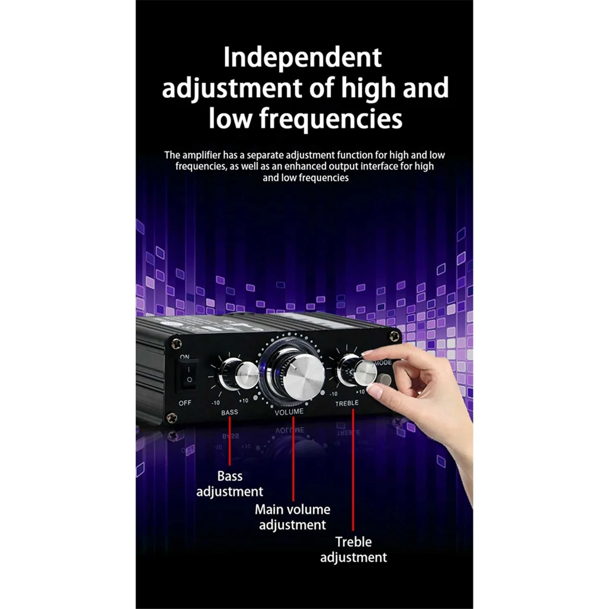 LDZS 12V Power Amplifier Small Car Audio Power Amplifier Bluetooth Speaker Home Audio Power Amplifier Car