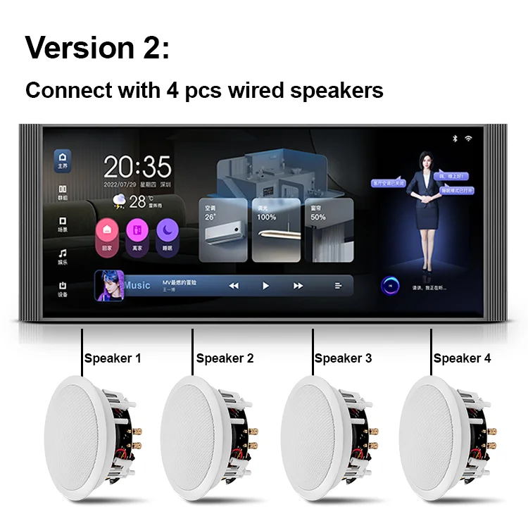 Picture 3: 12 Inch Zigbee Tuya Smart Home Control Panel Automation Gateway Scene Switch Panel All In One With Alexa Voice Control Func