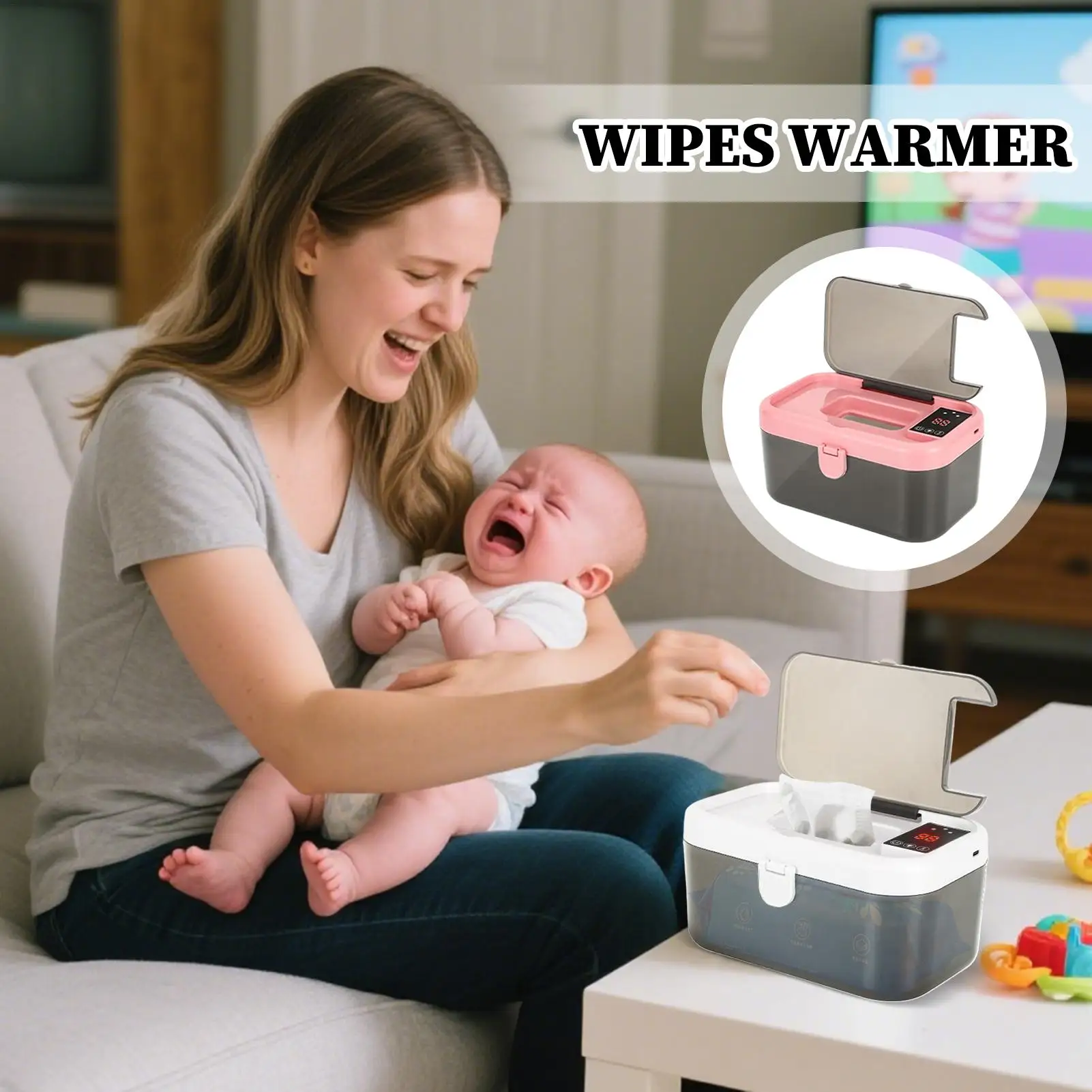 USB-подогреватель для салфеток, портативный дорожный дозатор для салфеток со светодиодной подсветкой, зарядка через USB, детские принадлежности для кемпинга, автомобиля, путешествий