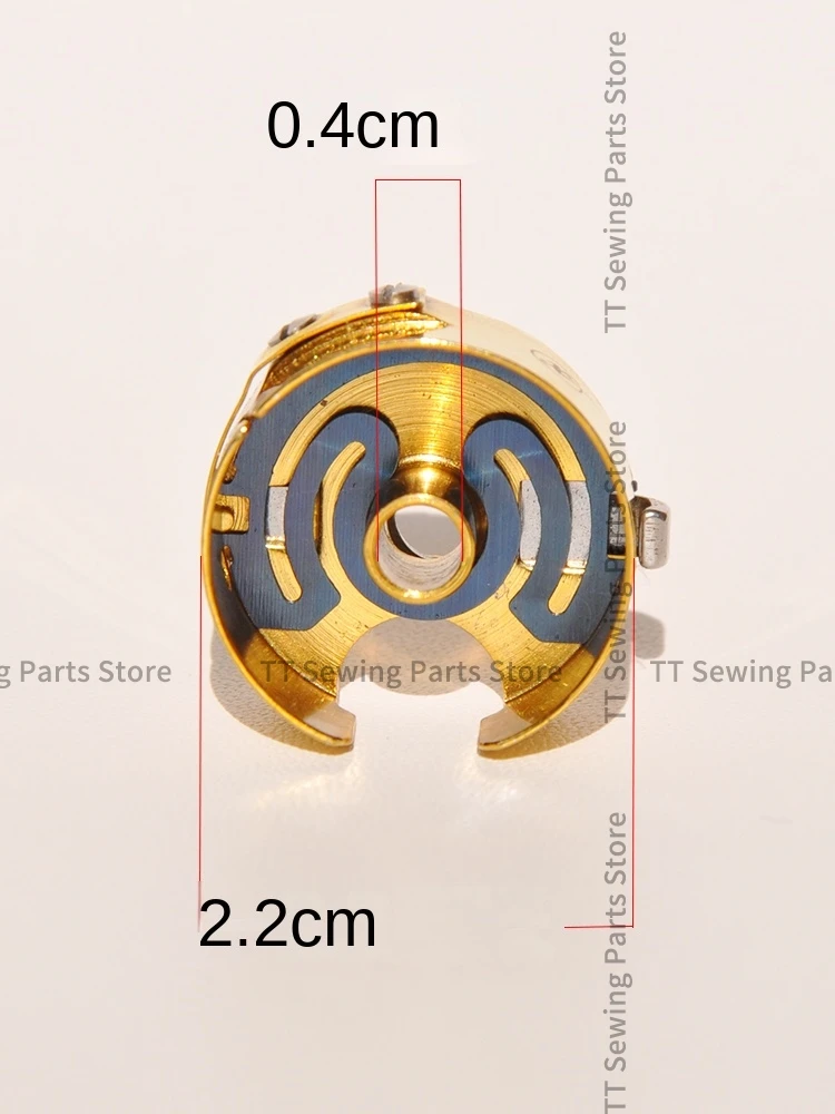 1PCS Bc-Db-Nbl Bobbin Case Yellow Gold Shuttle Core Cover Heat-Proof Titanium Shrapnel 2.2cm Computer Lockstitch Sewing Machine