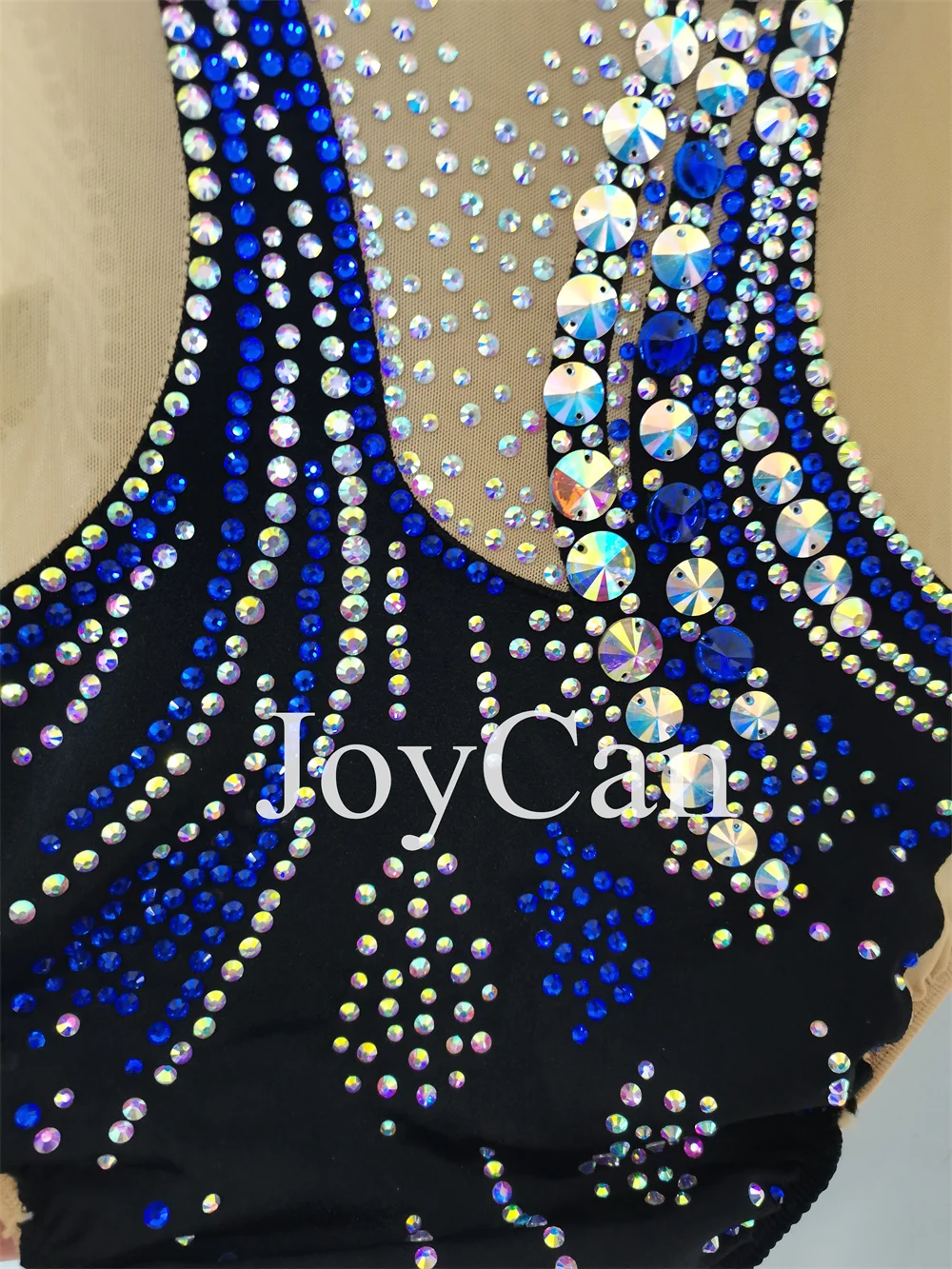 JoyCan-ثياب جمباز سبانديكس أنيقة للنساء والفتيات ، أزرق ، ملابس رقص للمنافسة