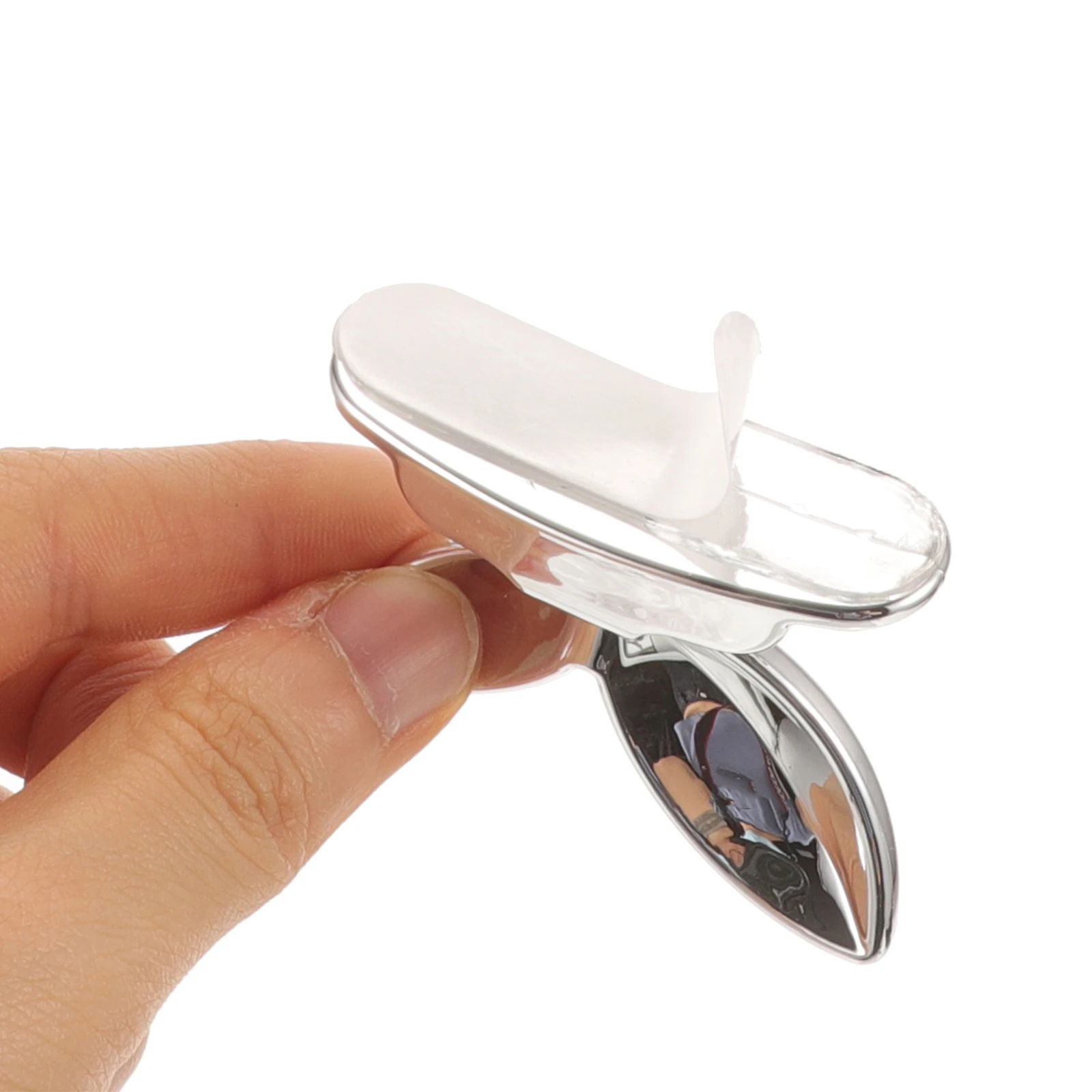 

4pcs Butterfly Toilet Lid Lifter Silver Acrylic Handle Bathroom Supplies Easy Installation Sanitary Hands Free Labor Saving