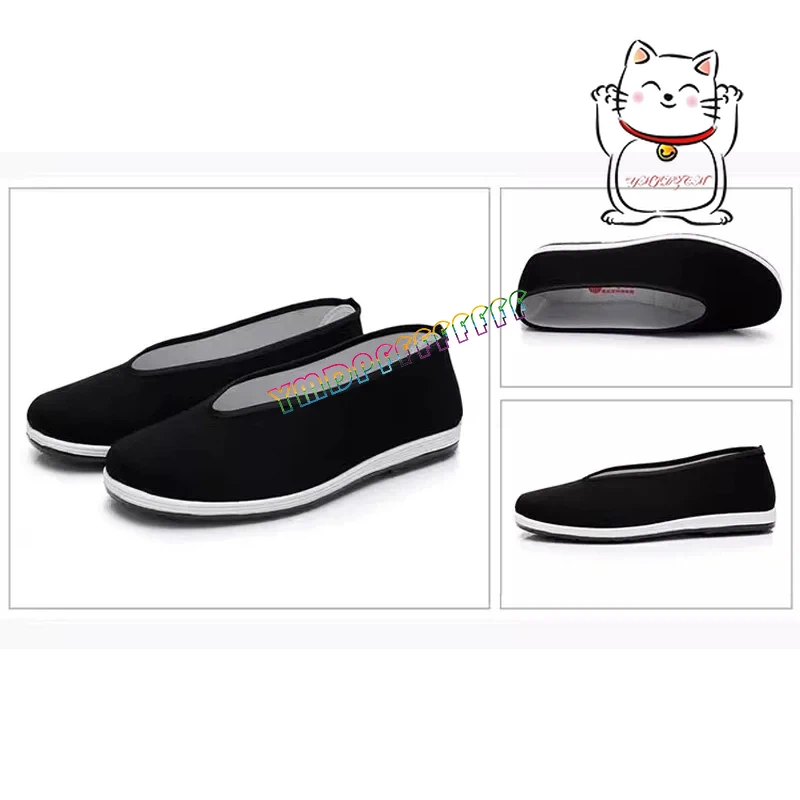 أحذية أنيمي فوشوير التأثيرية للرجال من القطن الكونغ فو الصيني التقليدي تاي تشي فنون الدفاع عن النفس أحذية رياضية للتدريب قابلة للتنفس و