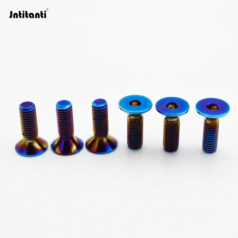 Jntitanti Countersunk Gr.5 Titanium Alloy Ti-6Al-4V Bolt M5 for Auto Steering Wheel Modification